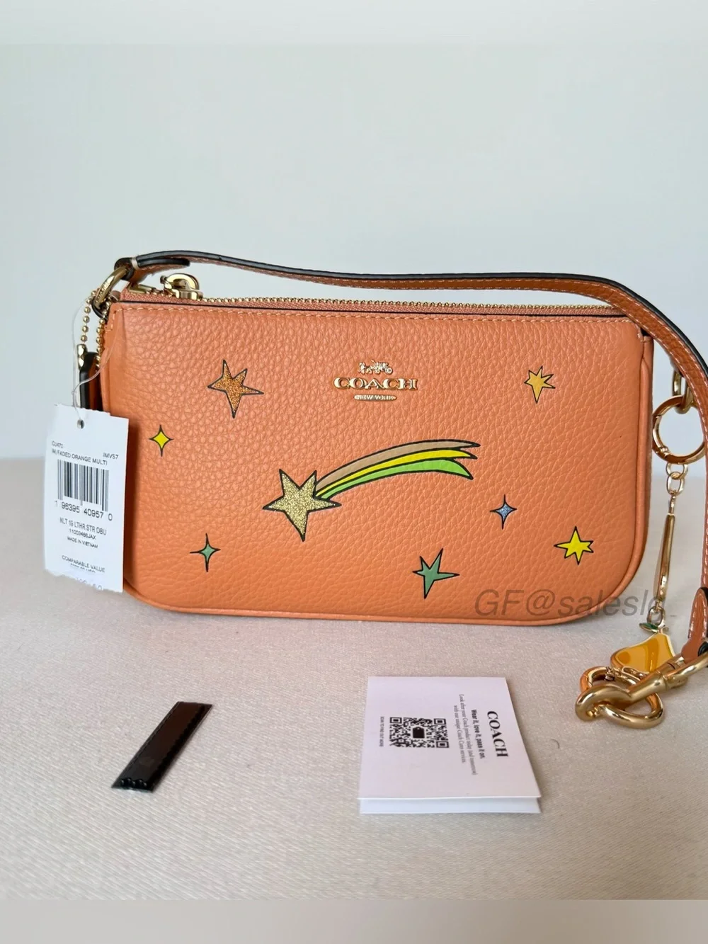 NWT Coach X Observed Nolita 19 Star Print Wristlet Small Bag + Chain Extender